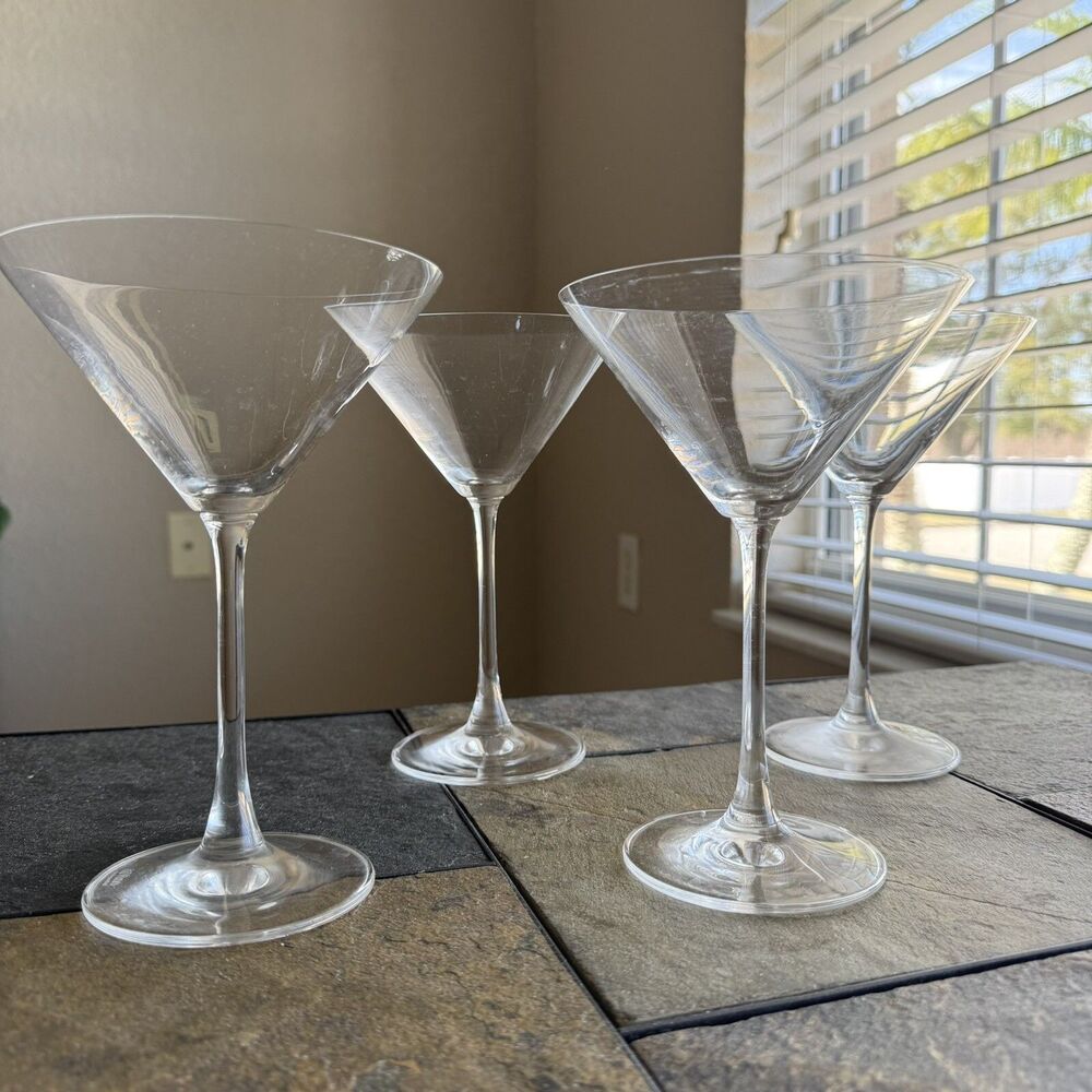 Rosenthal DiVino Crystal Cocktail Martini Glasses Lot of 4 Classic Elegant Style